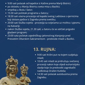 Hodočašće mladih Zagrebačke nadbiskupije u Mariju Bistricu
